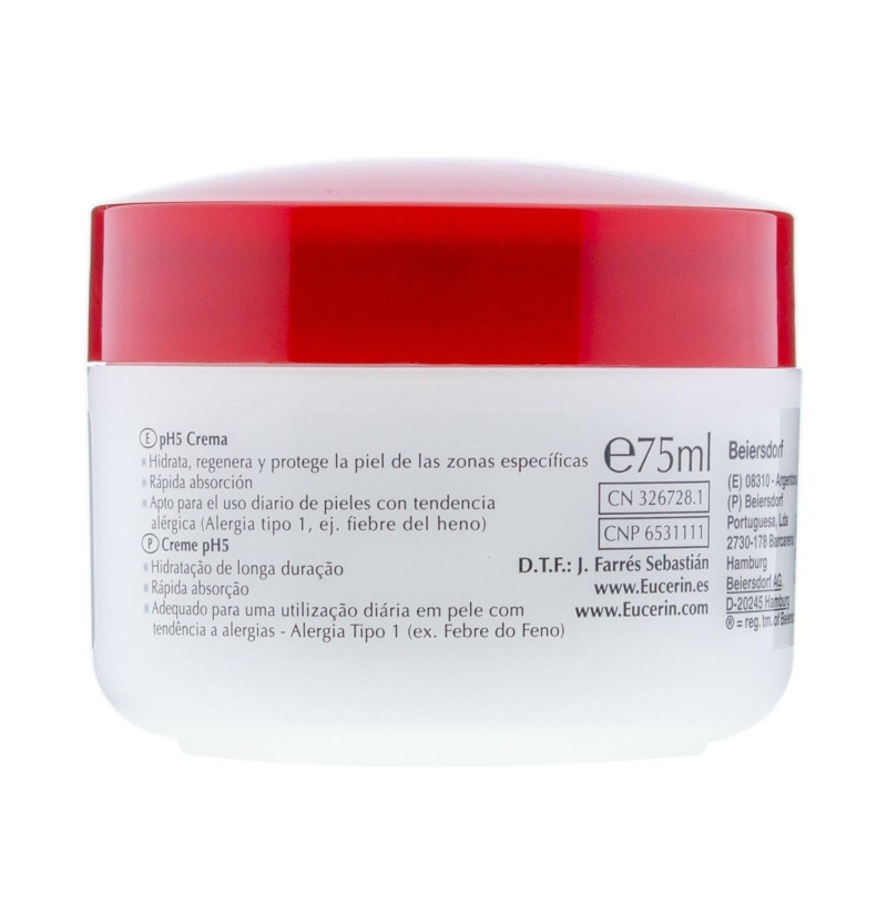 Crema Piel Sensible Ph - 5 (1 Envase 75 ml) - Eucerin