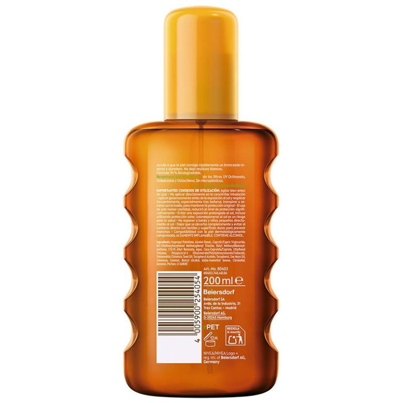 Sun Zanahoria Aceite Solar Spf6 200 ml - Nivea