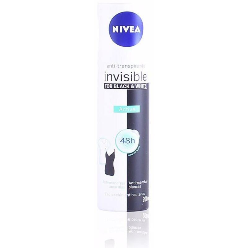 Black Y White Invisible Active Desodorante Vaporizador 200 Ml