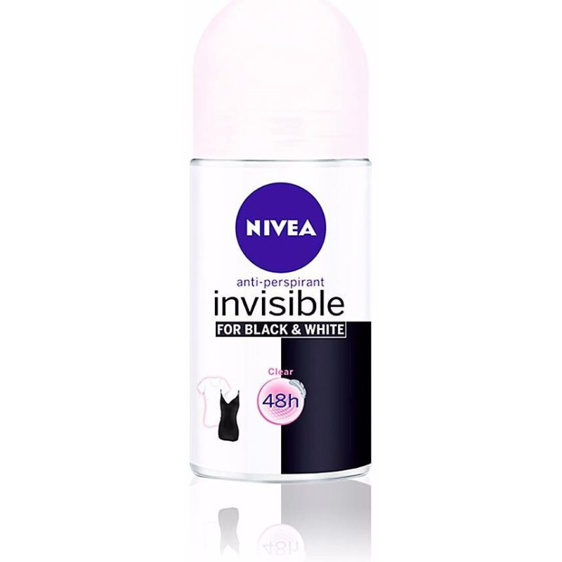 Black y White Invisible Roll - On Desodorante 50ml - Nivea
