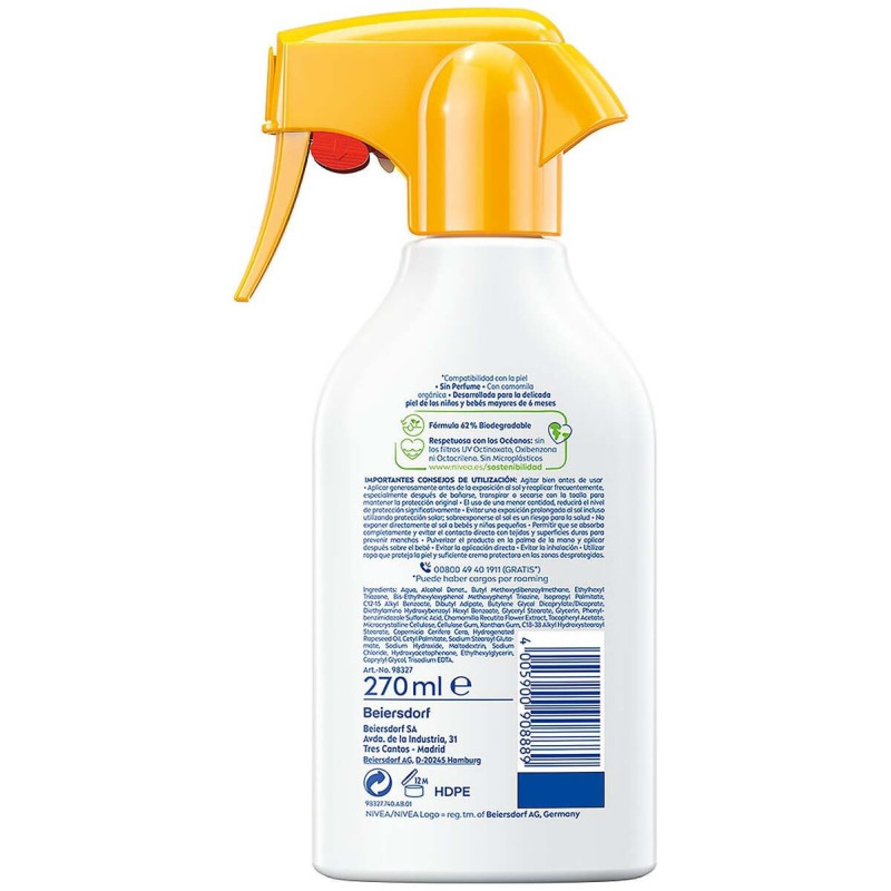 Nivea Sun Babies Y Kids Sensitive Spf50+ 5 En 1 Spray 270Ml