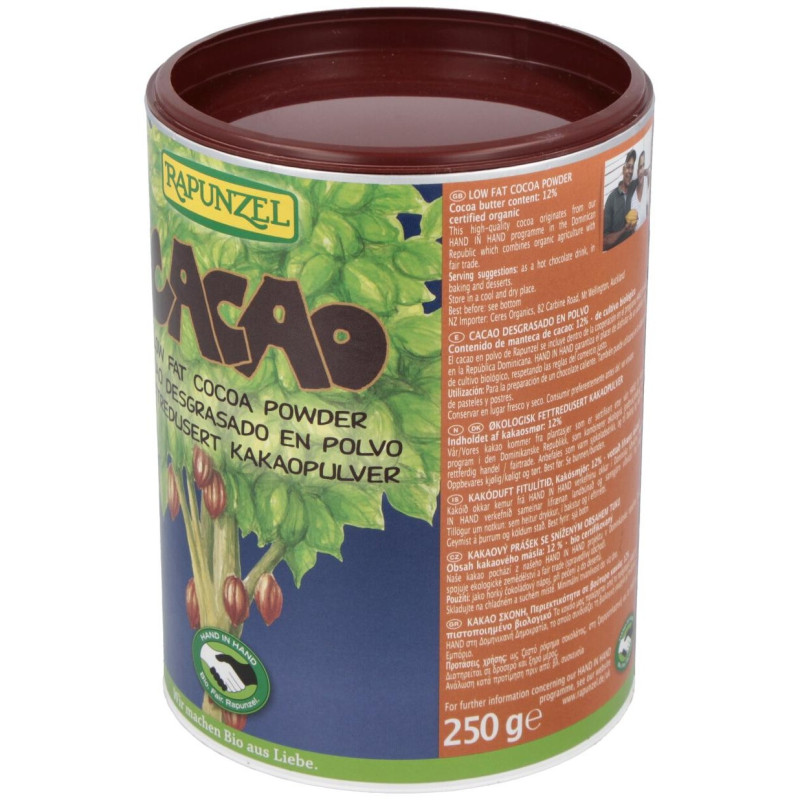 Cacao Desgrasado Polvo 250gr. Bio S/a Vegan - Rapunzel