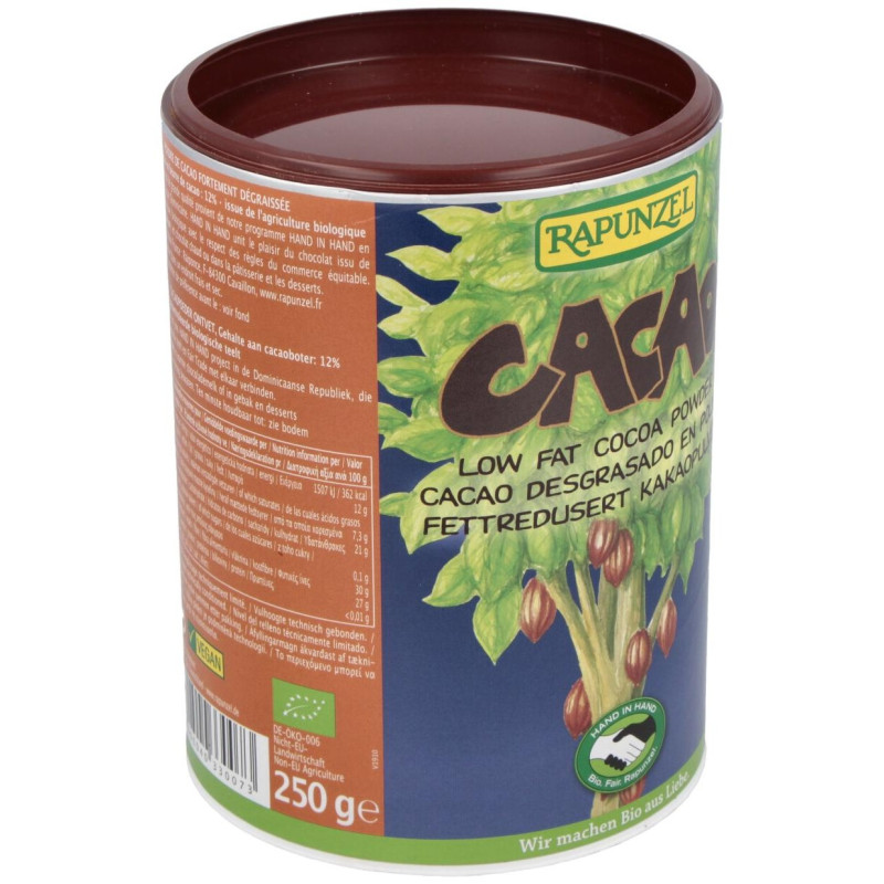 Cacao Desgrasado Polvo 250gr. Bio S/a Vegan - Rapunzel