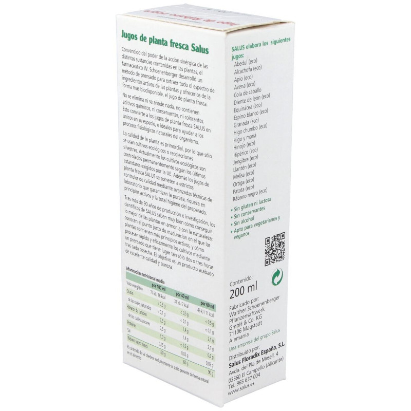 Jugo De Rabano Negro 200Ml. Schoenenberger