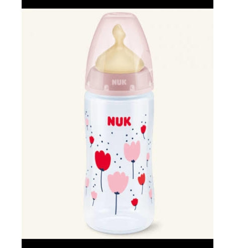 Biberon Pp Latex - Nuk First Choice (300 Cc Leche T-1 M)