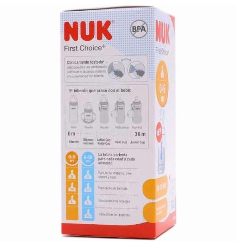 Biberon Pp Latex - Nuk First Choice (1M 150 Cc Leche)