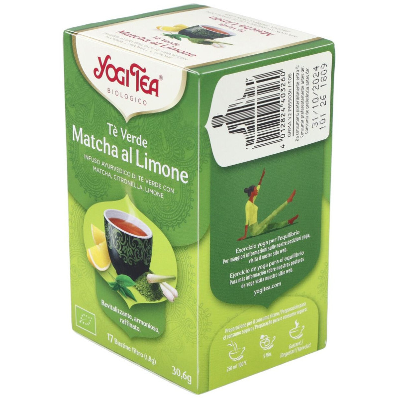 Te Verde Matcha Limon 17infusiones - Yogi Tea