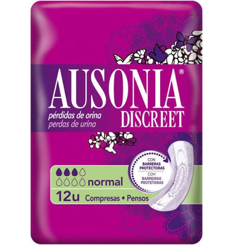 Absorbente Incontinencia Orina Muy Ligera - Ausonia Discreet Normal (12 Unidades) - Procter&gamble España S.a