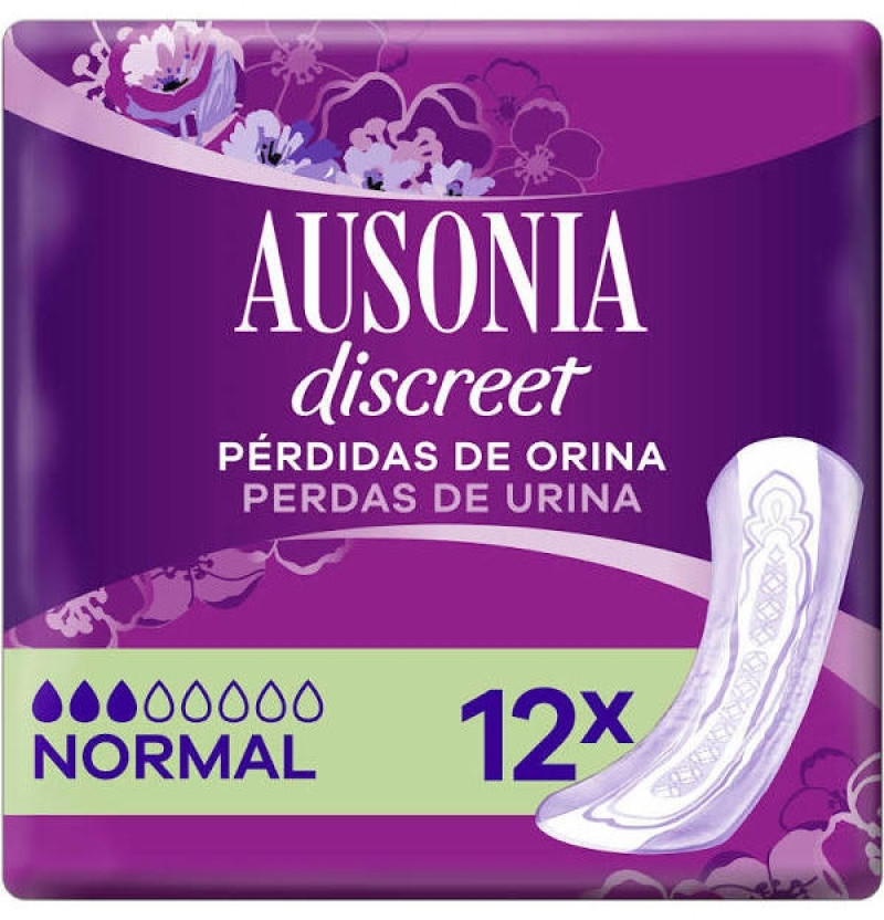 Absorbente Incontinencia Orina Muy Ligera - Ausonia Discreet Normal (12 Unidades) - Procter&gamble España S.a