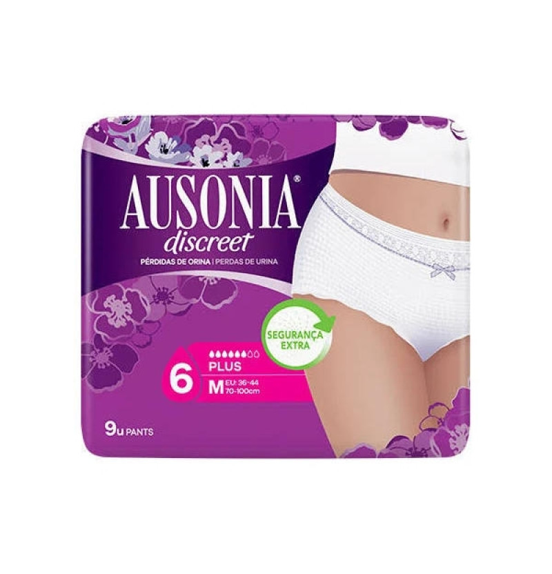 Absorbente Incontinencia Orina Muy Ligera - Ausonia Discreet Pants (8 Unidades Talla Mediana) - Procter&gamble España S.a