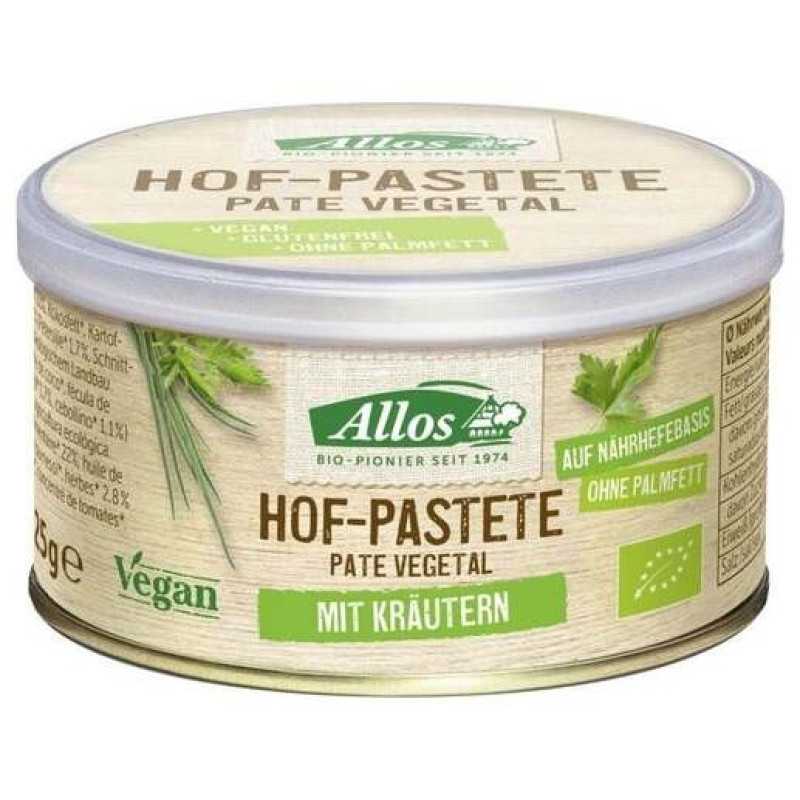 Pate Vegetal con Finas Hierbas 125gr. Bio Vegan - Allos