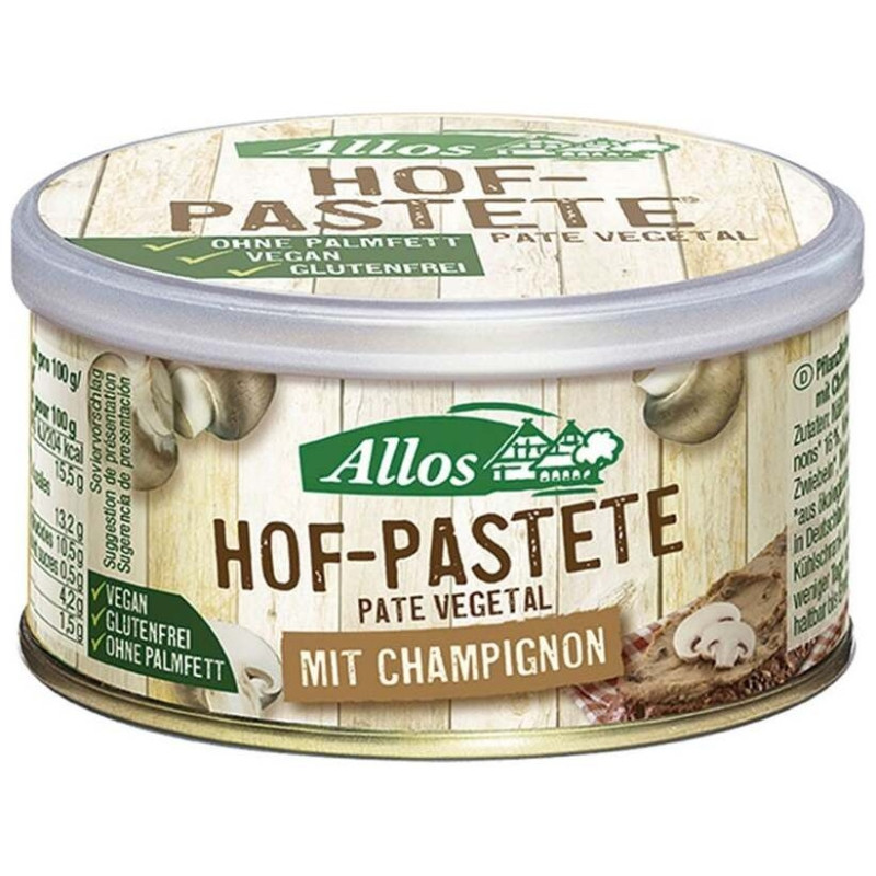 Pate Vegetal con Champiñones 125gr. Bio Vegan - Allos