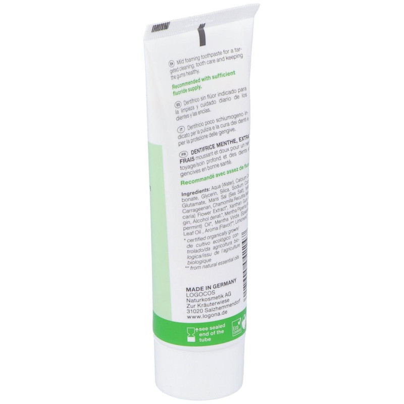 Dentifrico Extra Fresco Menta Daily Care 75ml - Logona