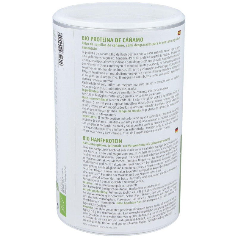 Proteina De Cañamo Natural 500Gr. Bio