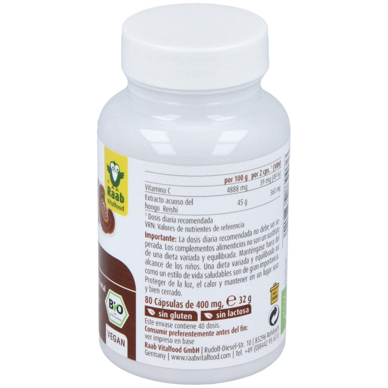 Reishi 80cap. Bio 2 - Raab Vitalfood