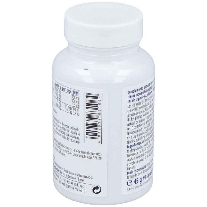 Raab Vitalfood Resveratrol Con Opc 90Caps