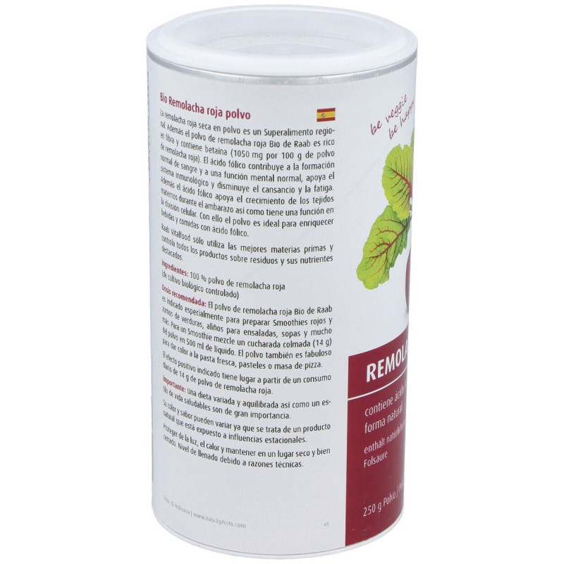 Remolacha Roja Polvo 250gr. Bio - Raab Vitalfood