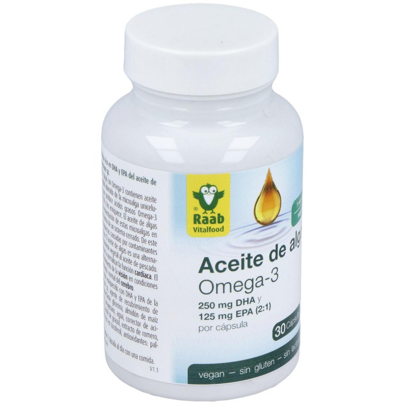 Aceite de Alga Omega 3 1183mg 30caps - Raab Vitalfood