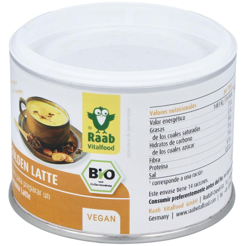 Golden Latte Bebida de Curcuma en Polvo 70g - Raab Vitalfood