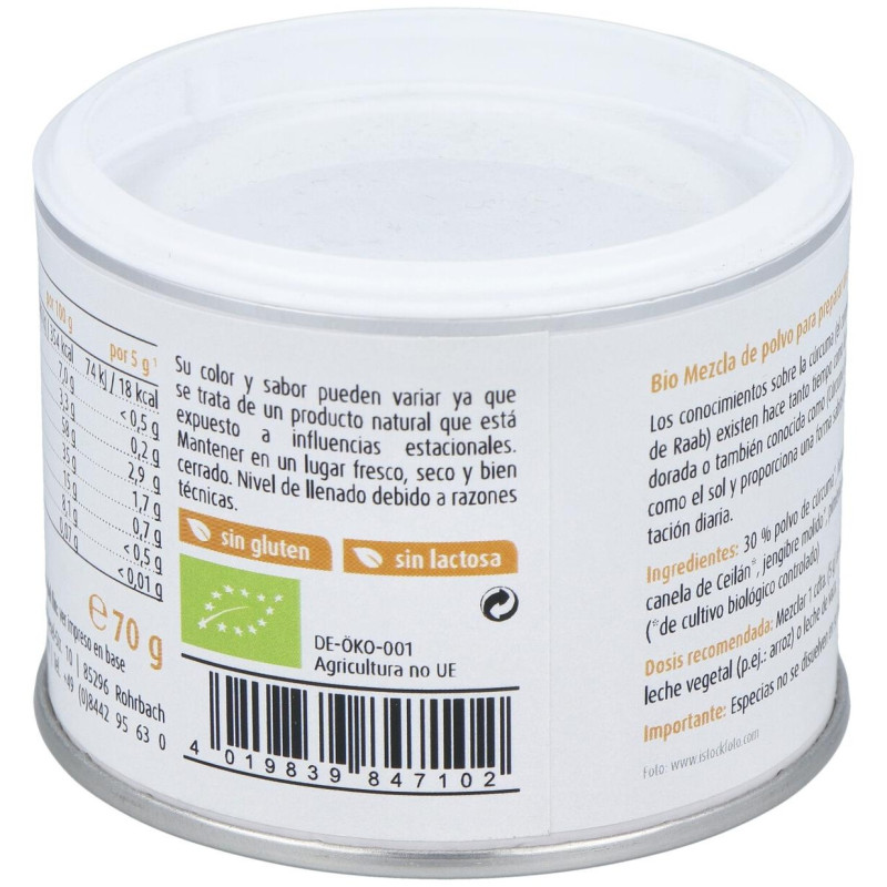 Golden Latte Bebida de Curcuma en Polvo 70g - Raab Vitalfood