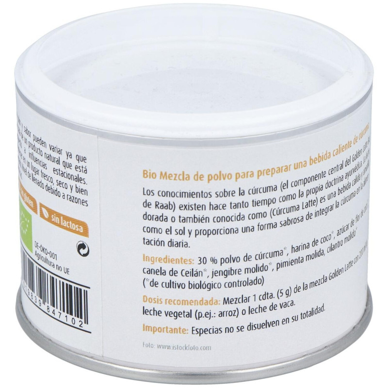 Golden Latte Bebida de Curcuma en Polvo 70g - Raab Vitalfood
