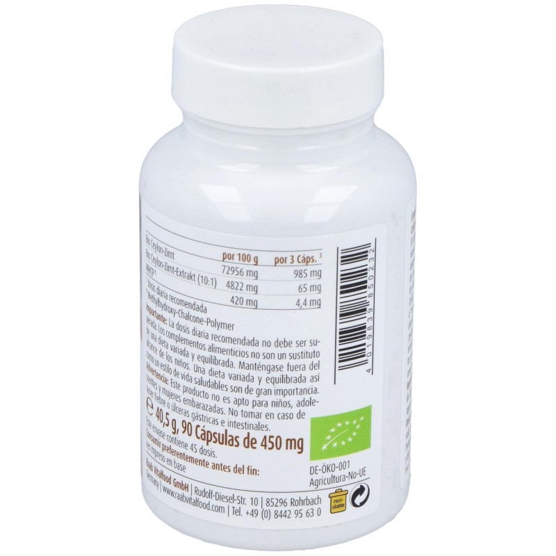Canela 90cap. Bio - Raab Vitalfood