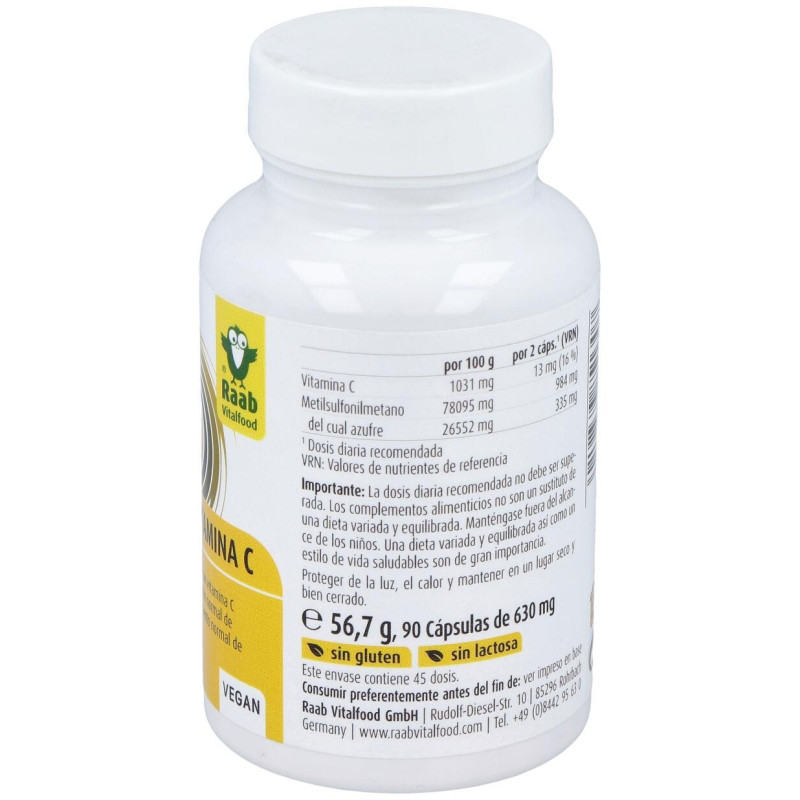 Raab Vitalfood Msm Con Vitamina C 90Caps