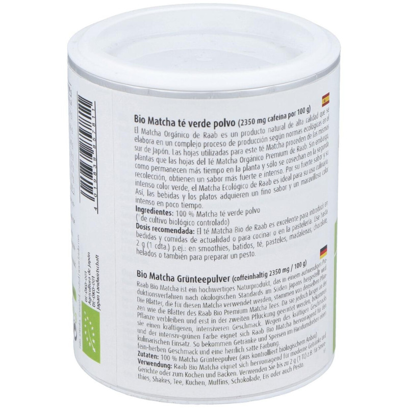 Matcha Te Verde Basic Polvo 100g - Raab Vitalfood