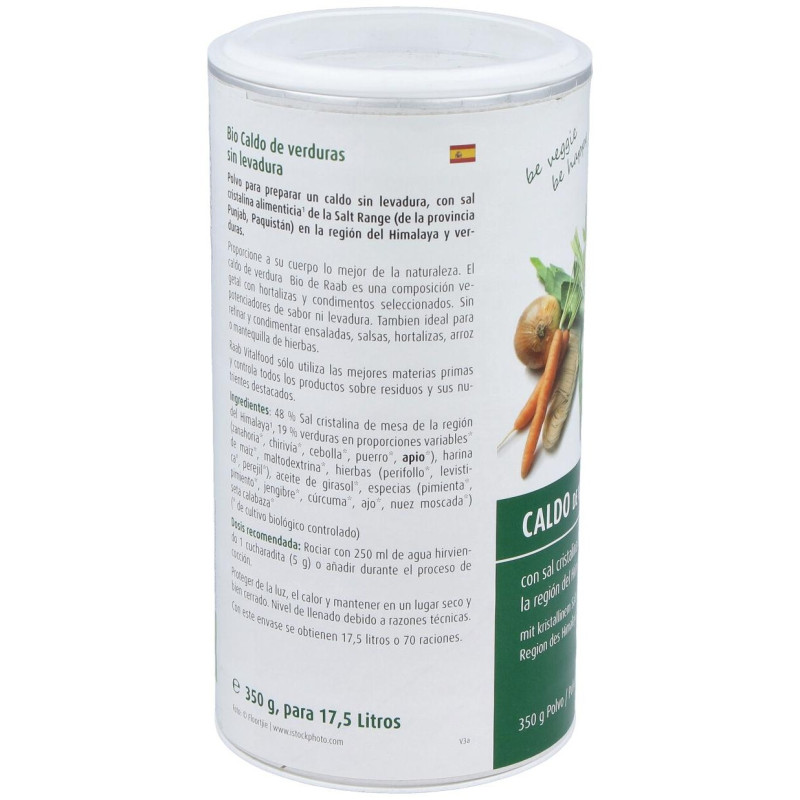 Caldo de Verduras sin Levadura Bote Bio 350g - Raab Vitalfood
