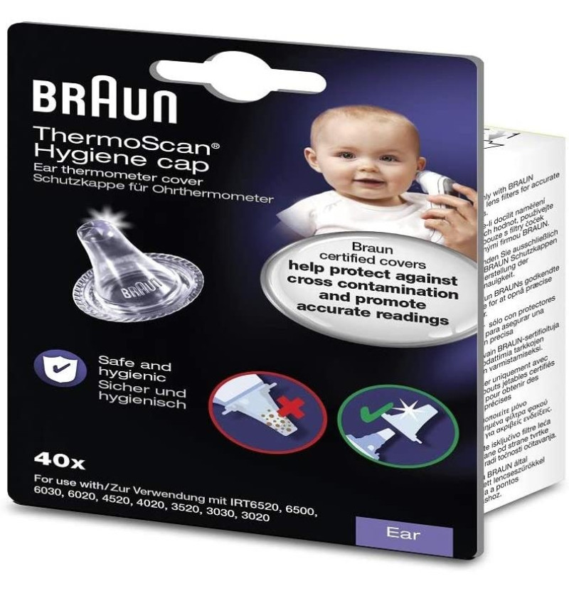 Termometro de Oido Infrarrojos - Braun Thermoscan Protector Lf40 (40 Prot) - Silver Sanz