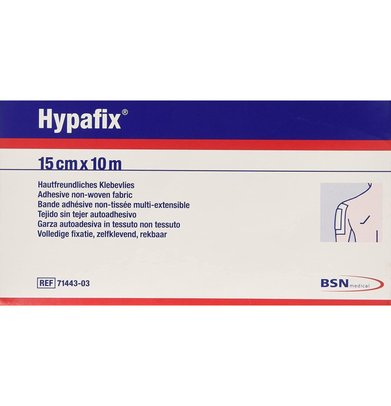Hypafix - Gasa Adhesiva para Fijacion de Apositos (1 Unidad 10 M X 15 Cm) - Sin Marca
