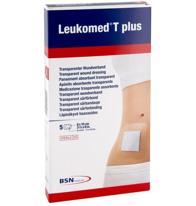Leukomed T Plus - Aposito Esteril Adh (5 Unidades 15 cm X 8 Cm) - Sin Marca