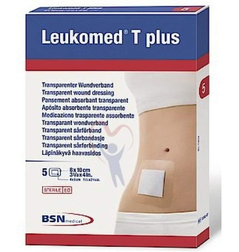 Leukomed T Plus - Aposito Esteril Adh (5 Unidades 10 Cm X 8 Cm)