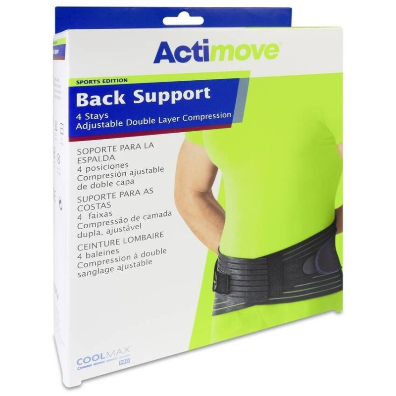 Actimove Faja Sacrolumbar Ajustable 4 Posiciones Negro M 1Ud