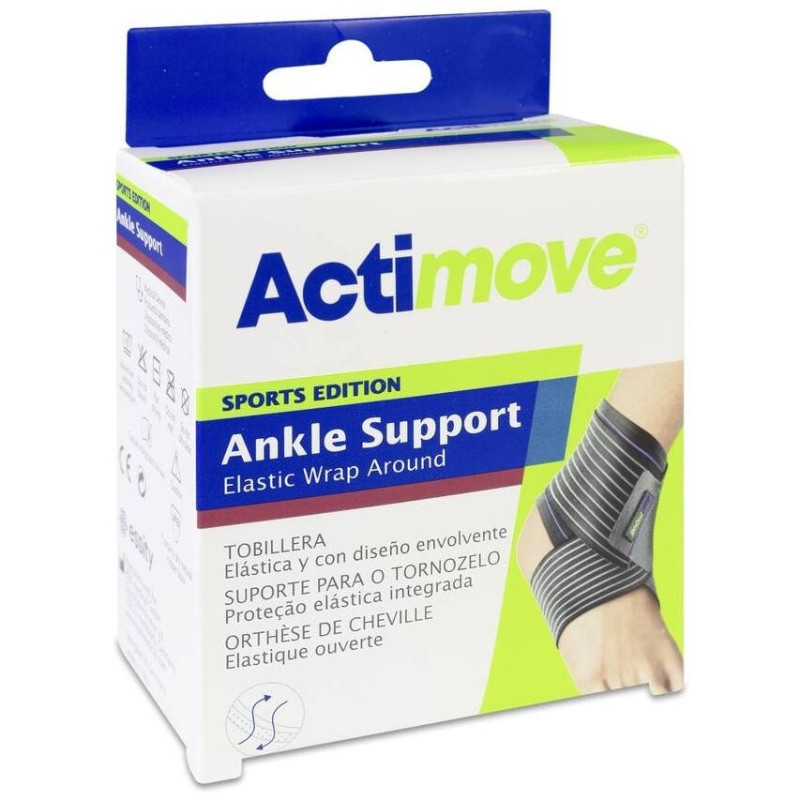 Tobillera Elástica con Cincha Estabilizadora Talla S, 1 Unidad - Actimove