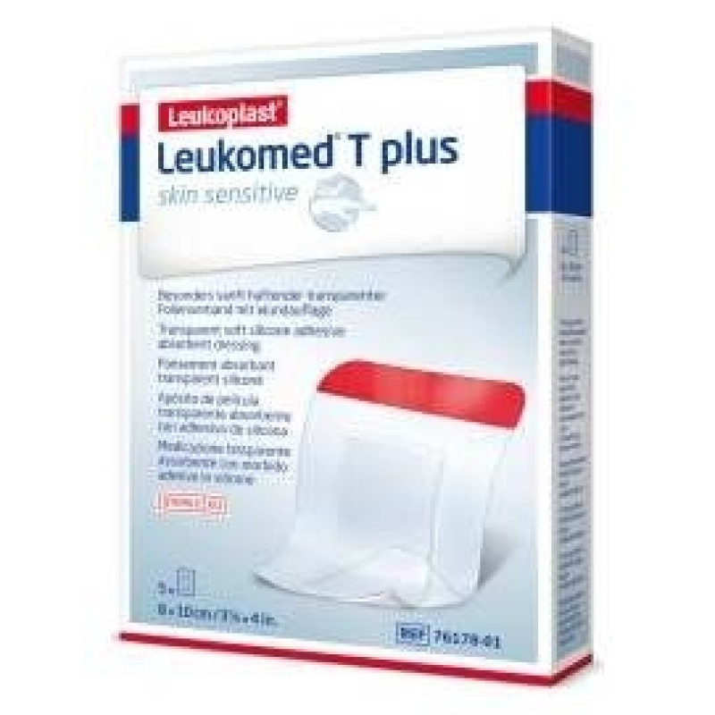 T Plus Piel Sensible 8 X 10 Cm, 5 Unidades - Leukomed