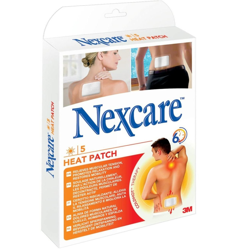 Nexcare Parche Calor 5 Ud, 9.5 X 13 Cm. - 3m - Sin Marca