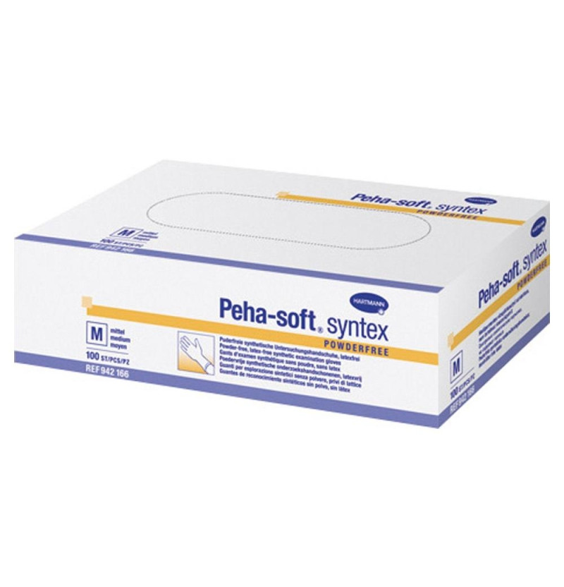 Guantes de Vinilo - Peha - Soft Syntex (100 Unidades Talla Mediana) - Laboratorios Hartmann