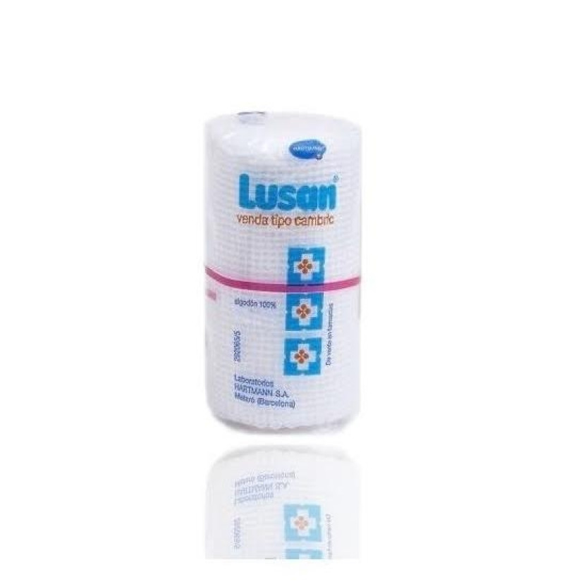 Venda de Gasa Hidrofila Cambric - Lusan Fijacion Suave (1 Unidad 5 X 5 Cm) - Laboratorios Hartmann
