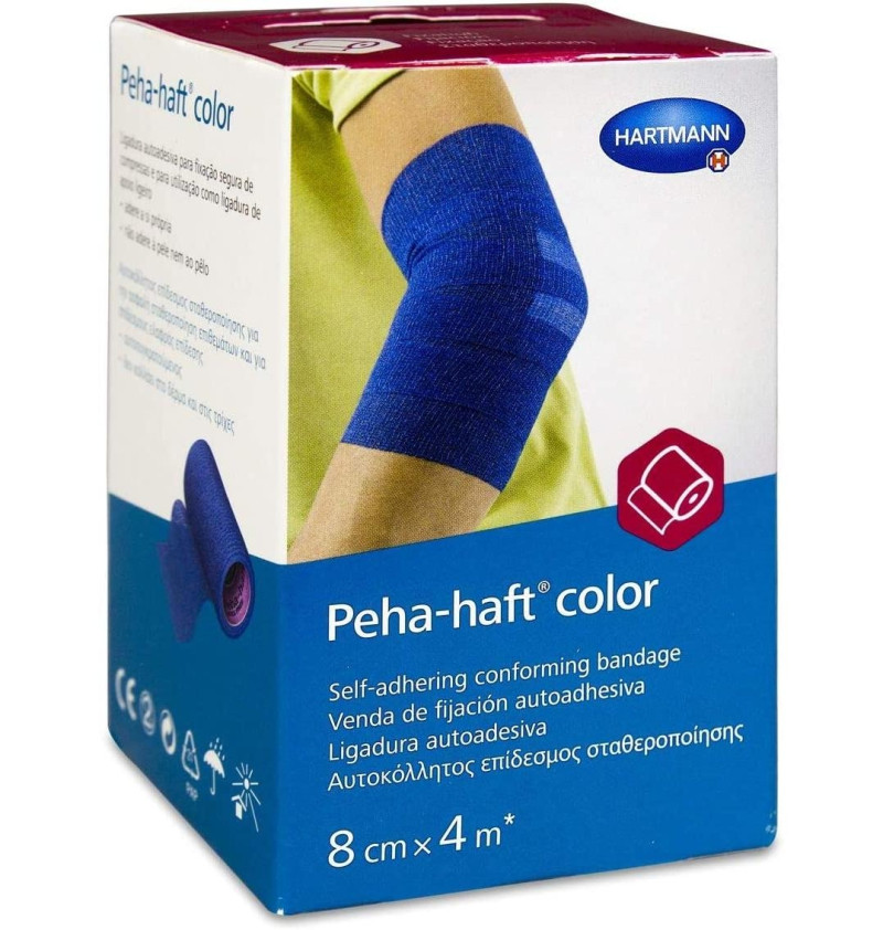 Venda Autoadh Articulaciones - Peha-Haft (1 Unidad 4 M X 8 Cm Color Azul)
