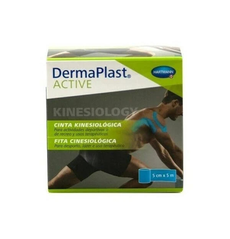 Cinta Kinesiologica - Dermaplast Active (1 Unidad 5 M X 5 Cm Color Azul)
