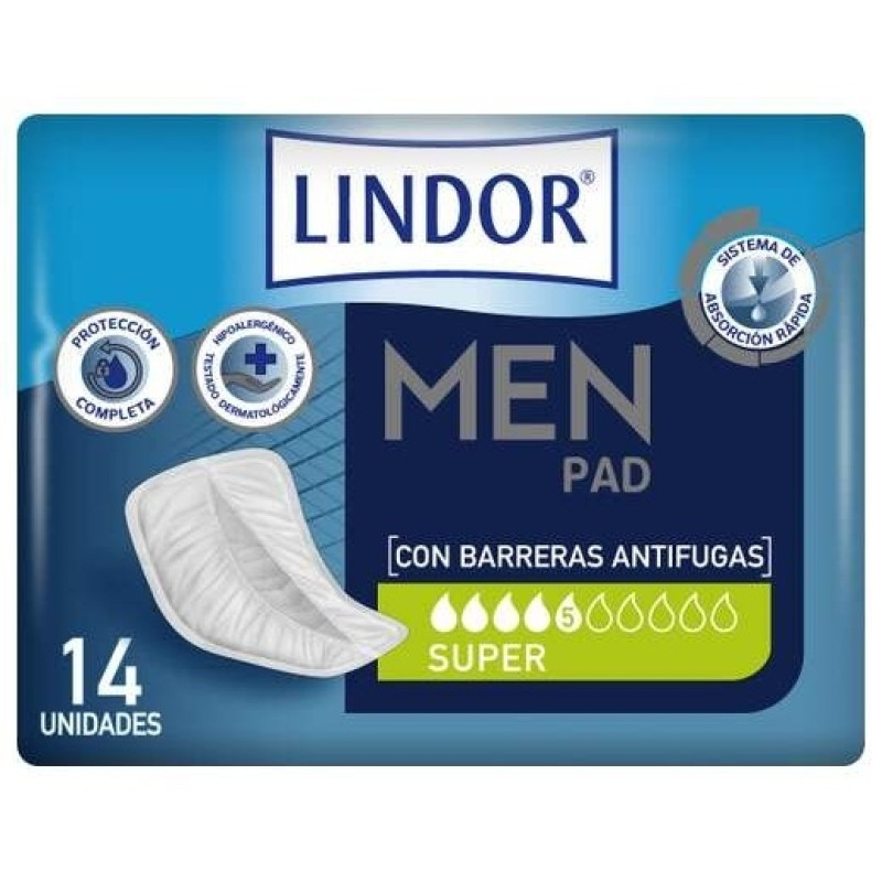 Premium Men Protectores Absorbentes 5 Gotas, 14 Uds - Molicare