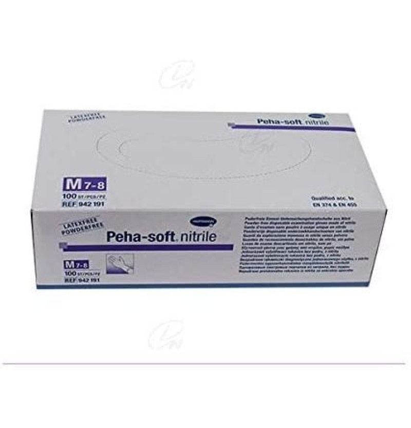 Guantes de Nitrilo Desechables - Peha - Soft Nitrile (100 Unidades Talla Grande) - Laboratorios Hartmann