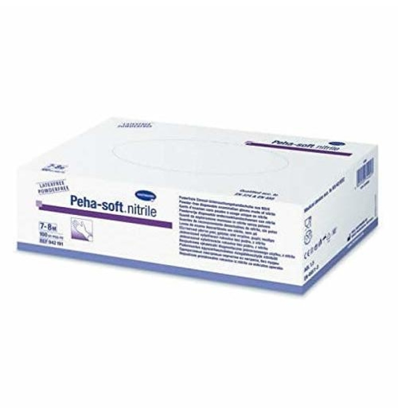 Guantes De Nitrilo Desechables - Peha-Soft Nitrile (200 Unidades Talla M White)
