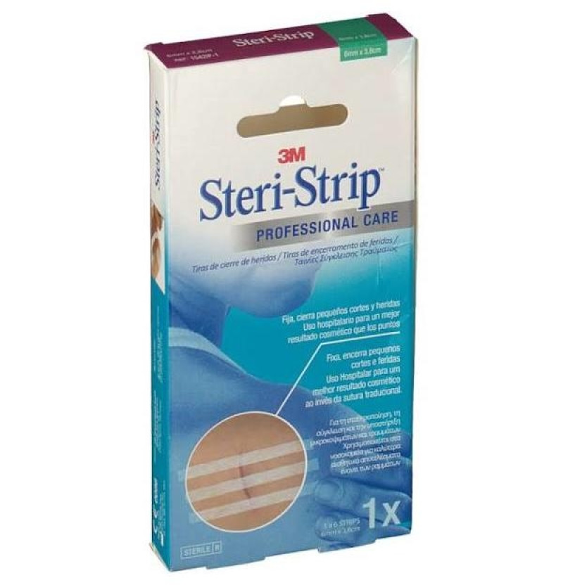 3m Nexcare Steri Strip - Sutura Cutanea Esteril (tira 38 mm X 6 mm 6 Tiras) - Otros Laboratorios