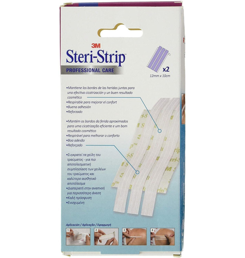 Nexcare Steri Strip Sutura Cutánea Esteril,12 mm X 100 mm 6 Tiras. - 3m - Sin Marca