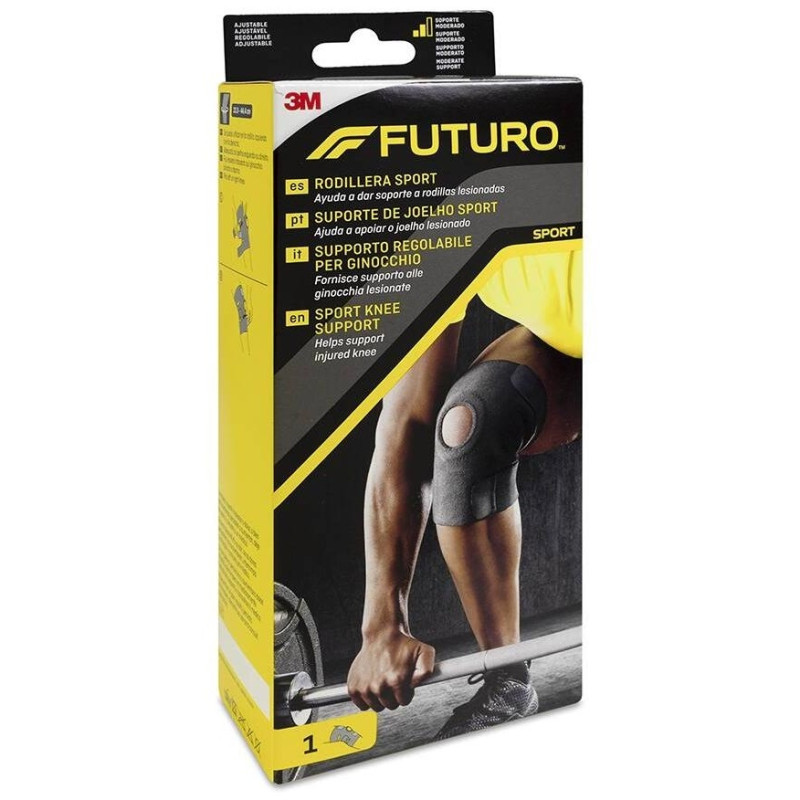 3m Futuro Rodillera Sport Neopreno Ajustable Talla Única, 1 Unidad - Welnia