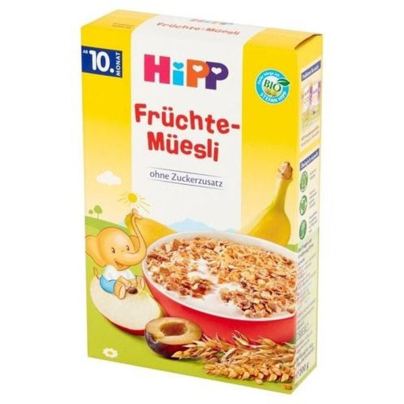 Muesli Frutas sin Azúcar +10m Bio 200g - Hipp