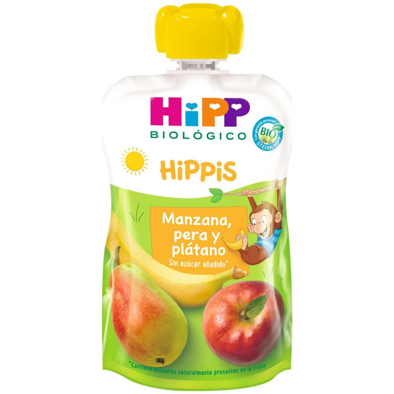 Pouches de Manzana Pera y Platano Bebibles 100gr - Hipp