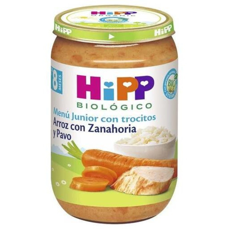 Tarrito de Arroz con Zanahoria y Pavo Bio 220g - Hipp